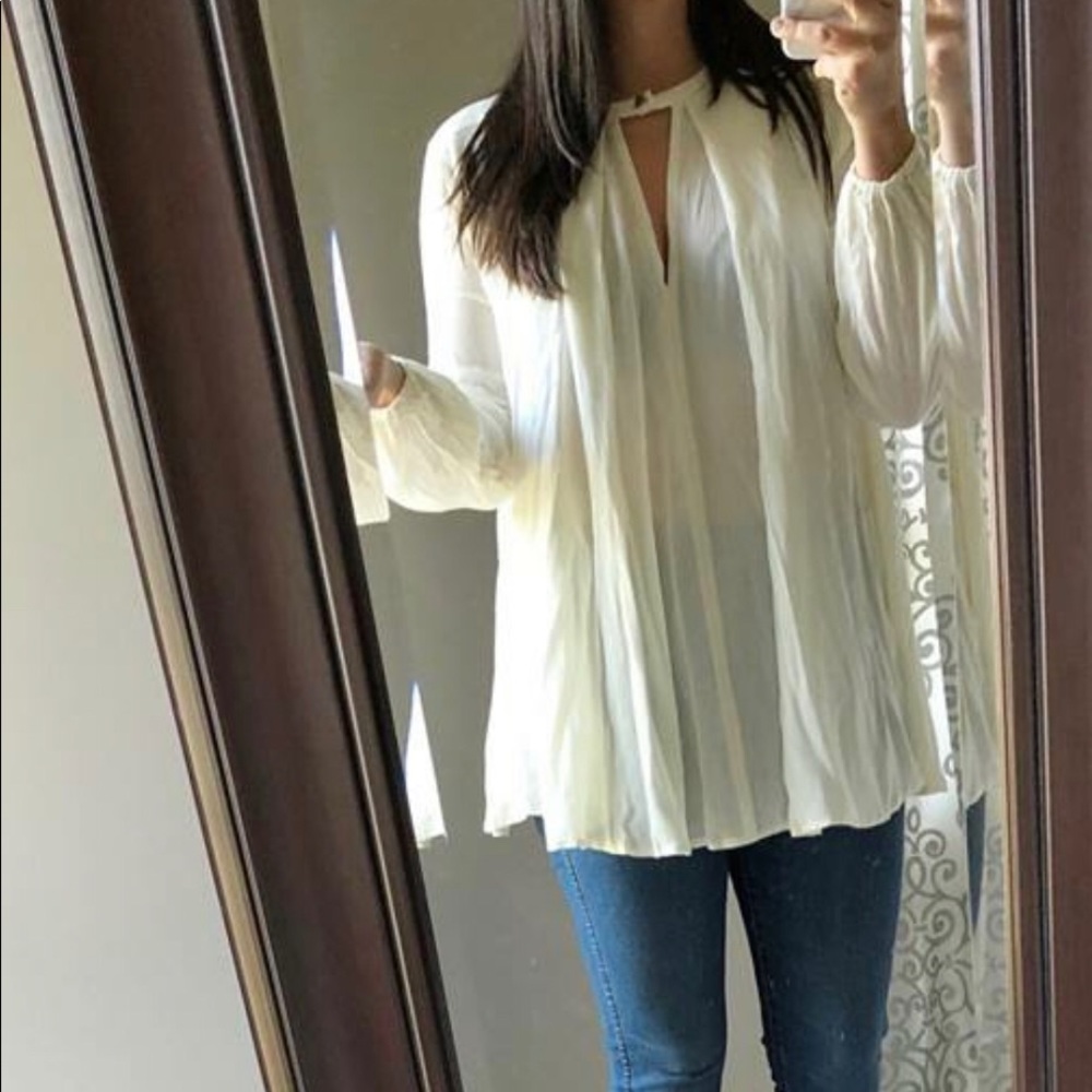 Cream tunic top